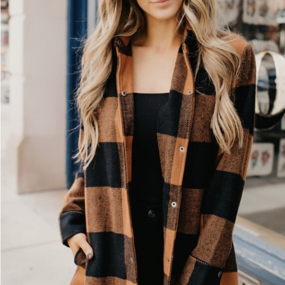 BB Dakota Checkered Jacket in Black and Brown